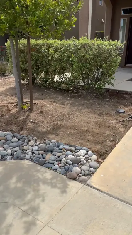 Artificial grass front yard before installation walkthrough